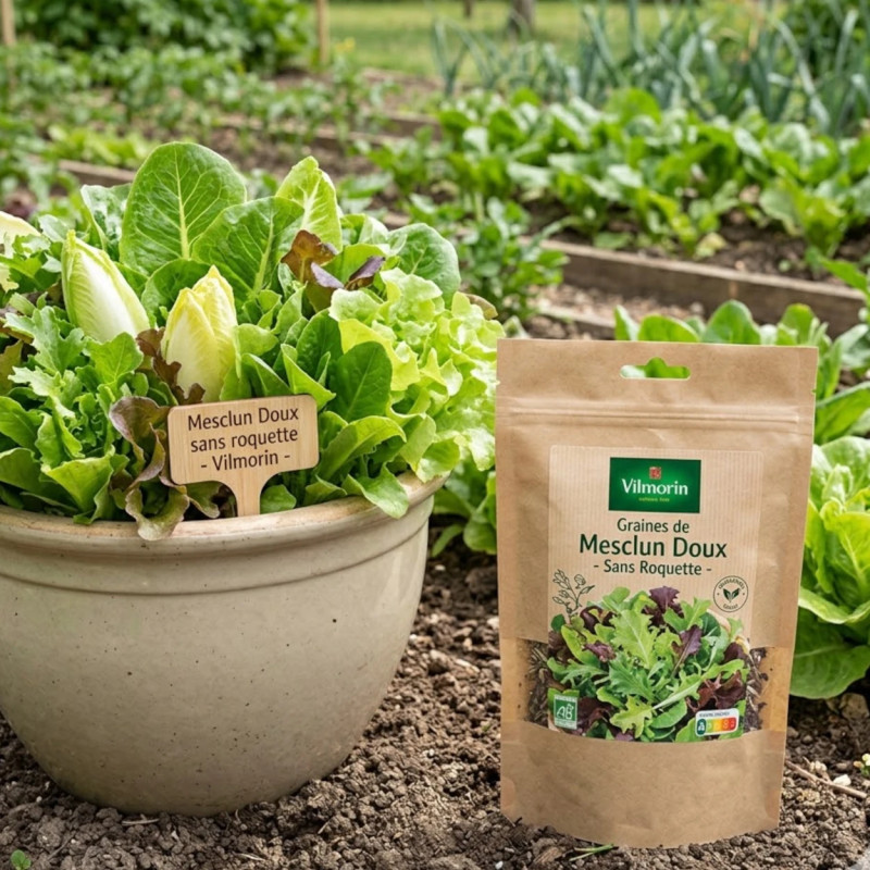 Graines de Mesclun Doux sans roquette - Vilmorin
