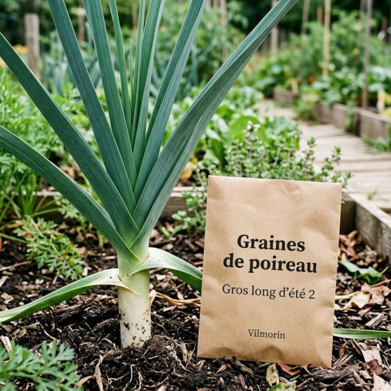 Graines de poireau Gros long d'été 2 - Vilmorin