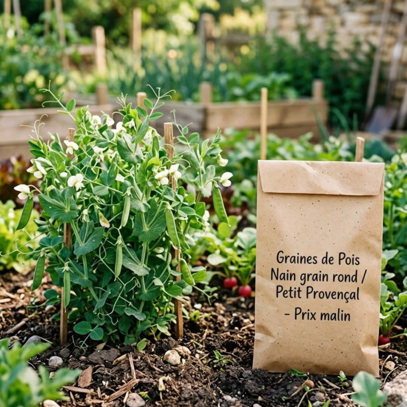 Graines de Pois Nain grain rond Petit Provençal - Prix malin