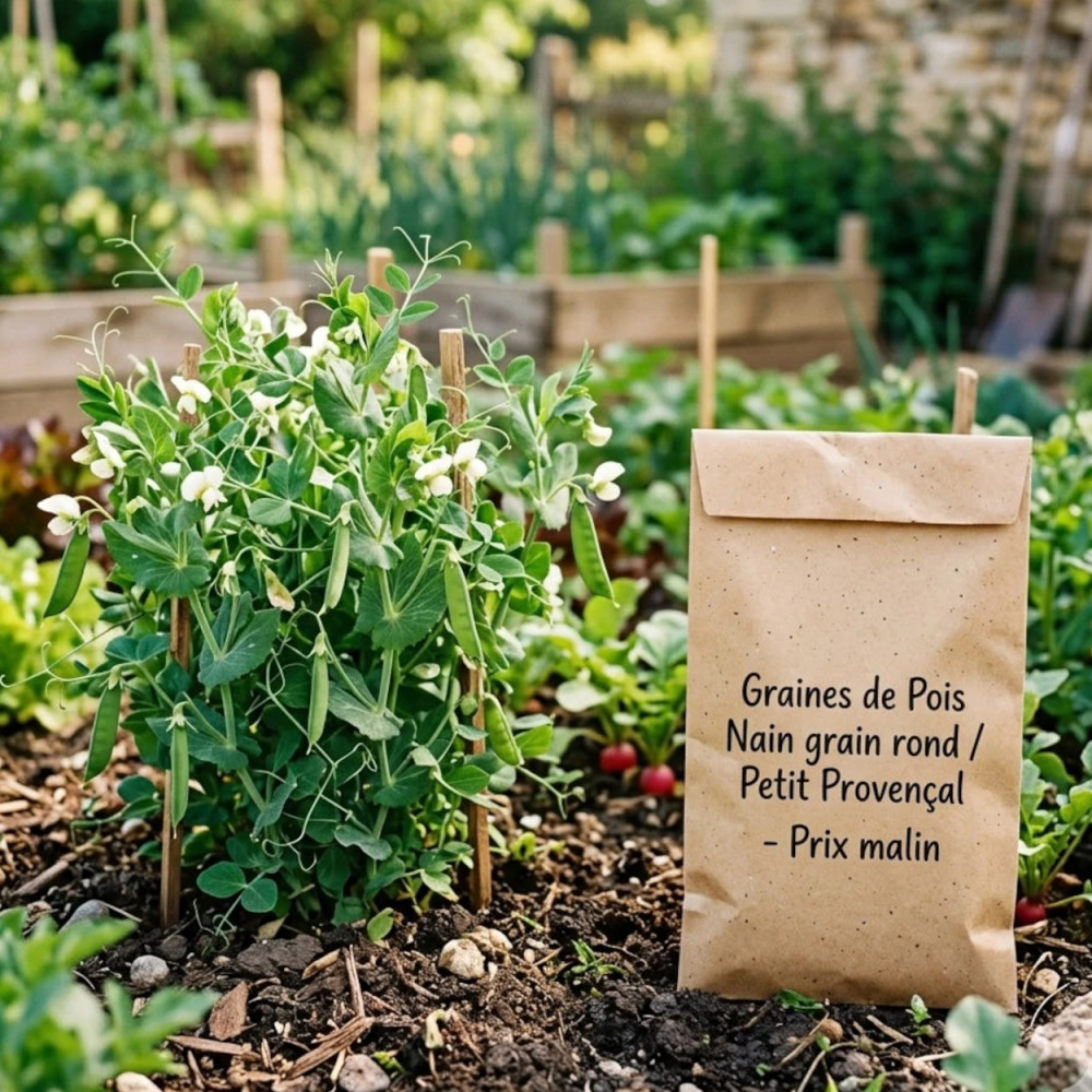 Graines de Pois Nain grain rond Petit Provençal - Prix malin