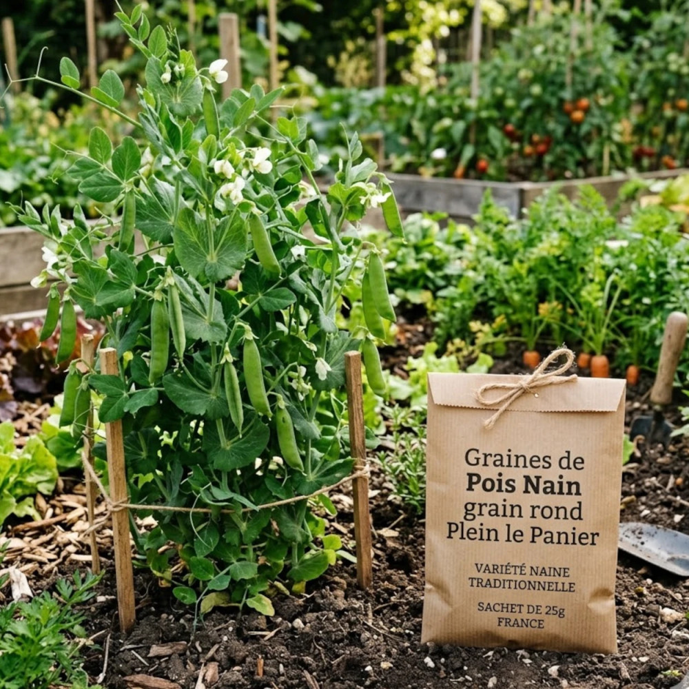 Graines de Pois Nain grain rond Plein le Panier Graines de Pois Nain grain rond Plein le Panier