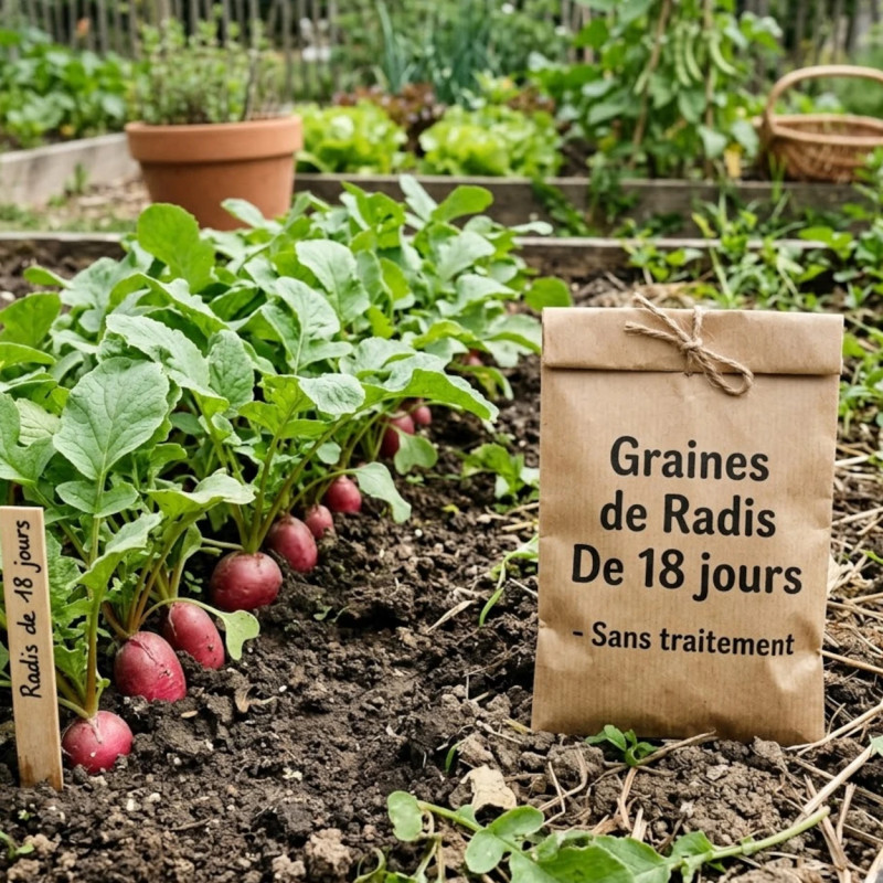 Graines de Radis De 18 jours - Sans traitement