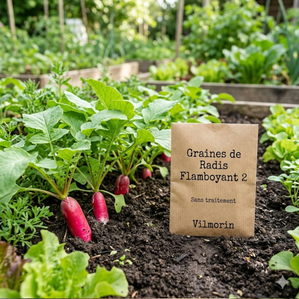 Graines de Radis Flamboyant 2 - Sans traitement - Vilmorin