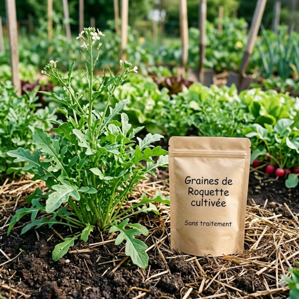 Graines de Roquette cultivée - Sans traitement Graines de Roquette cultivée - Sans traitement
