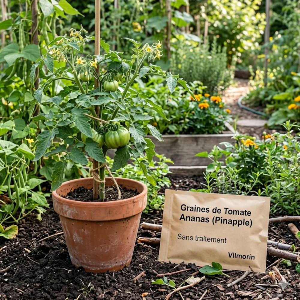 Graines de Tomate Ananas (Pinapple) - Sans traitement - Vilmorin Graines de Tomate Ananas (Pinapple) - Sans traitement - Vilmorin
