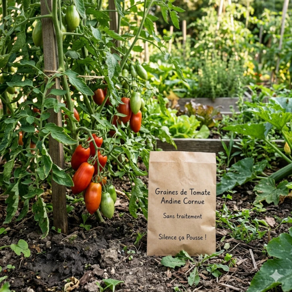 Graines de Tomate Andine Cornue - Sans traitement - Silence ça Pousse !