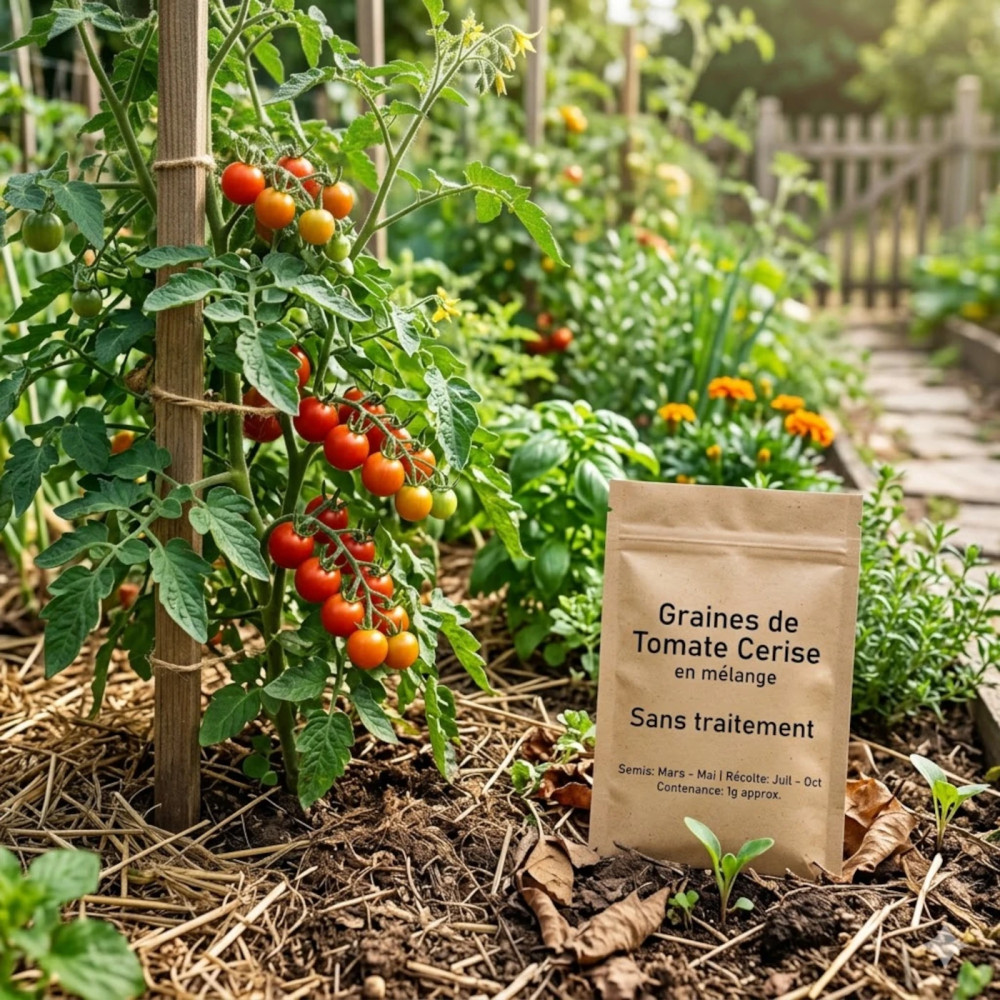 Graines de Tomate Cerise en mélange - Sans traitement Graines de Tomate Cerise en mélange - Sans traitement
