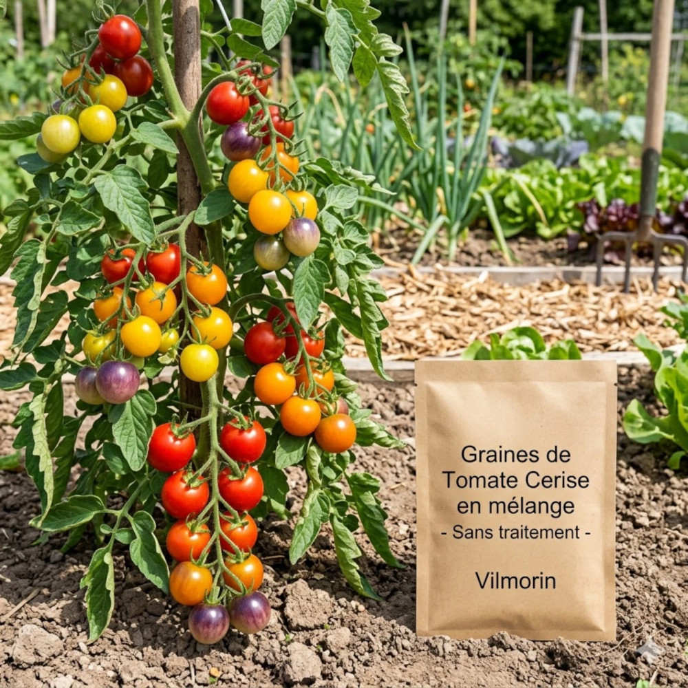 Graines de Tomate Cerise en mélange - Sans traitement - Vilmorin Graines de Tomate Cerise en mélange - Sans traitement - Vilmorin
