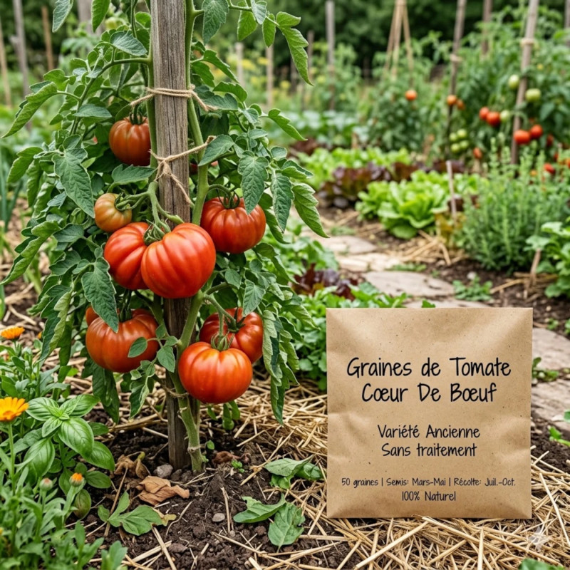 Graines de Tomate Cœur De Bœuf - Sans traitement - Silence ça Pousse !