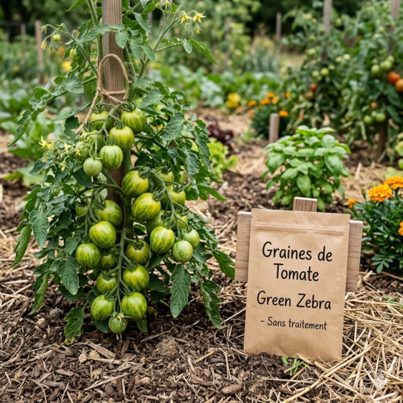 Graines de Tomate Green Zebra - Sans traitement
