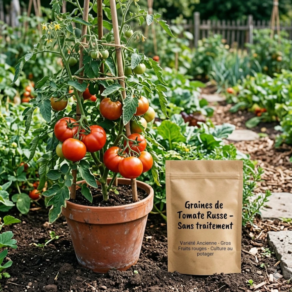 Graines de Tomate Russe - Sans traitement Graines de Tomate Russe - Sans traitement