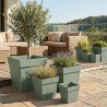 Pot carré Toscane Vert laurier