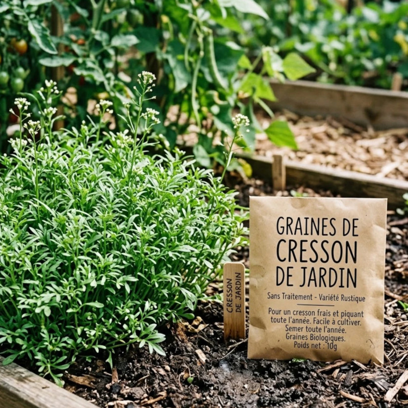 Graines de Cresson de Jardin - Sans traitement