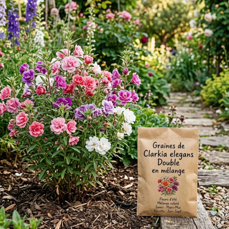 Graines de Clarkia elegans Double en mélange