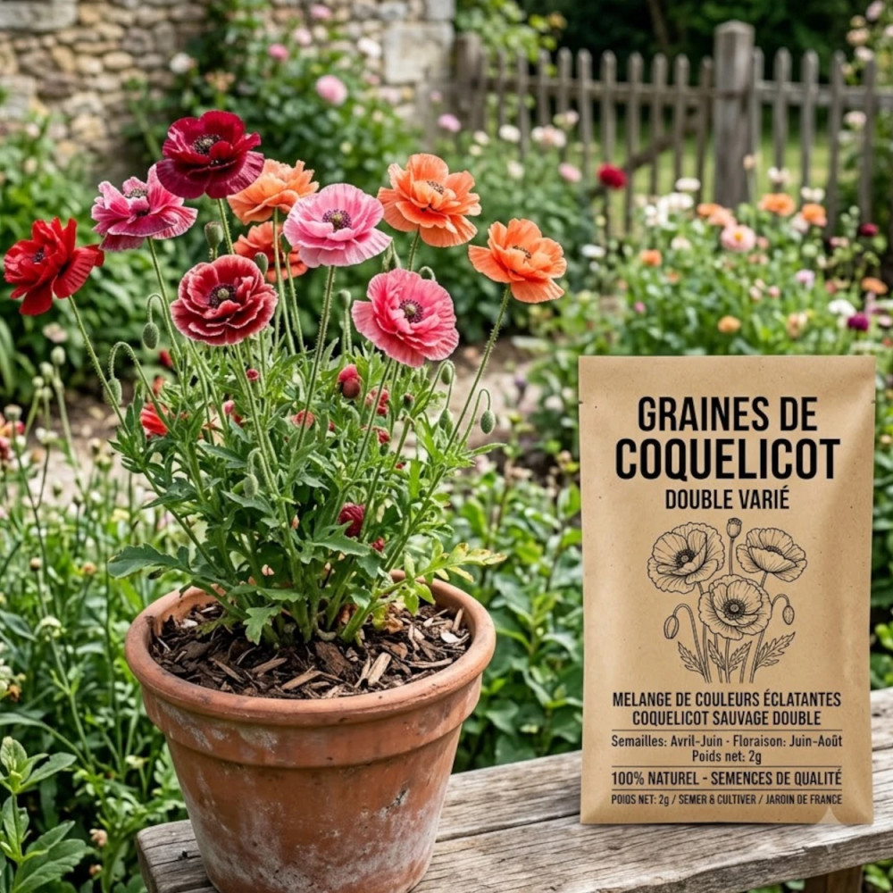 Graines de Coquelicot double varié