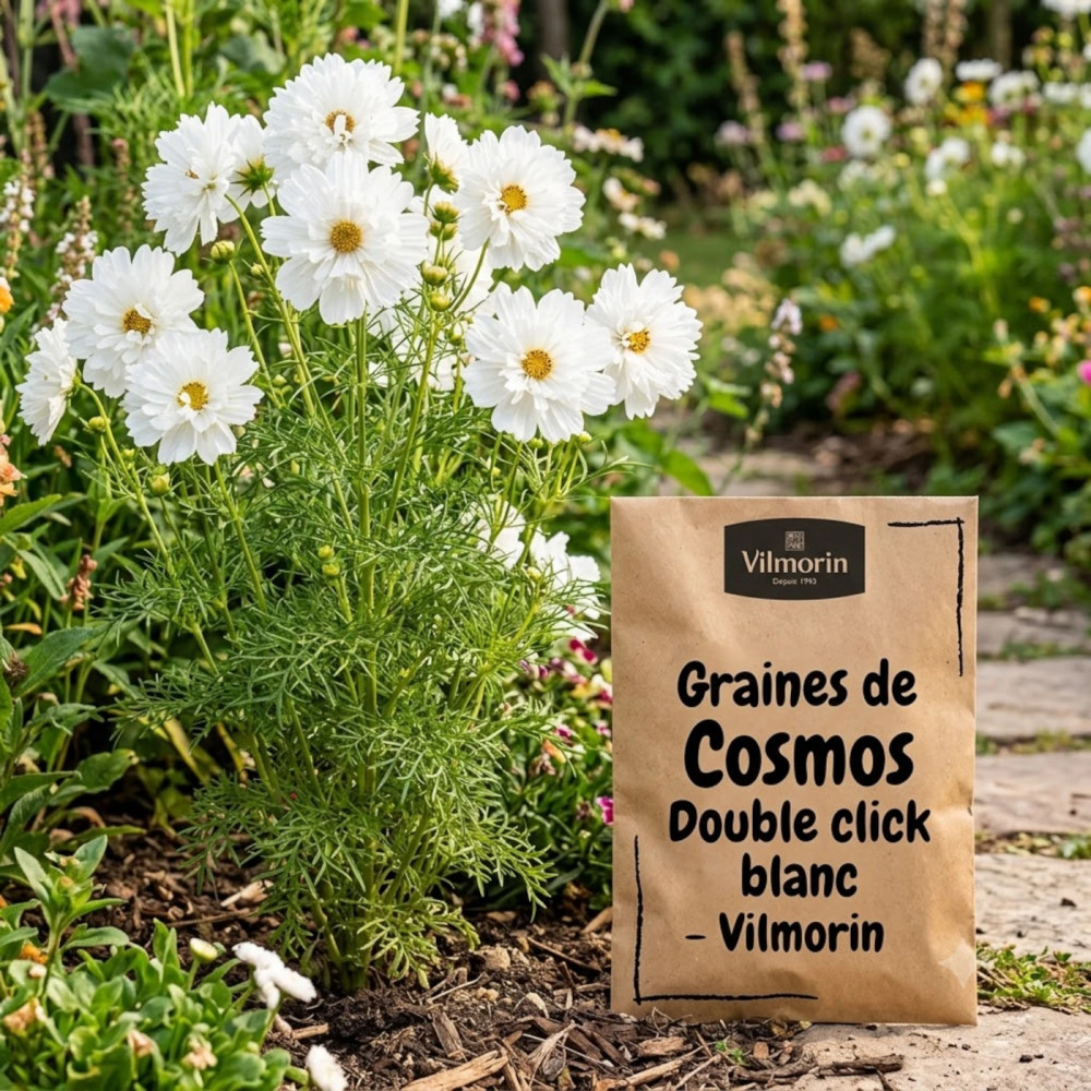 Graines de Cosmos Double click blanc - Vilmorin