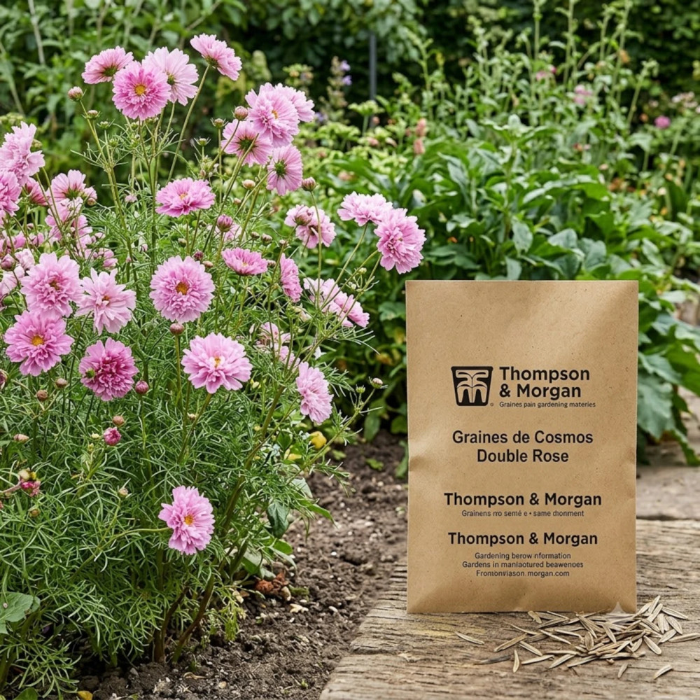Graines de Cosmos Double Rose - Thompson & Morgan Graines de Cosmos Double Rose - Thompson & Morgan