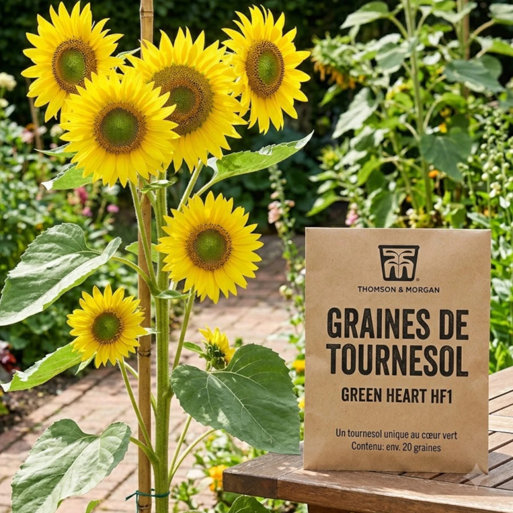 Graines de Tournesol Green Heart HF1 - Thomson & Morgan Graines de Tournesol Green Heart HF1 - Thomson & Morgan