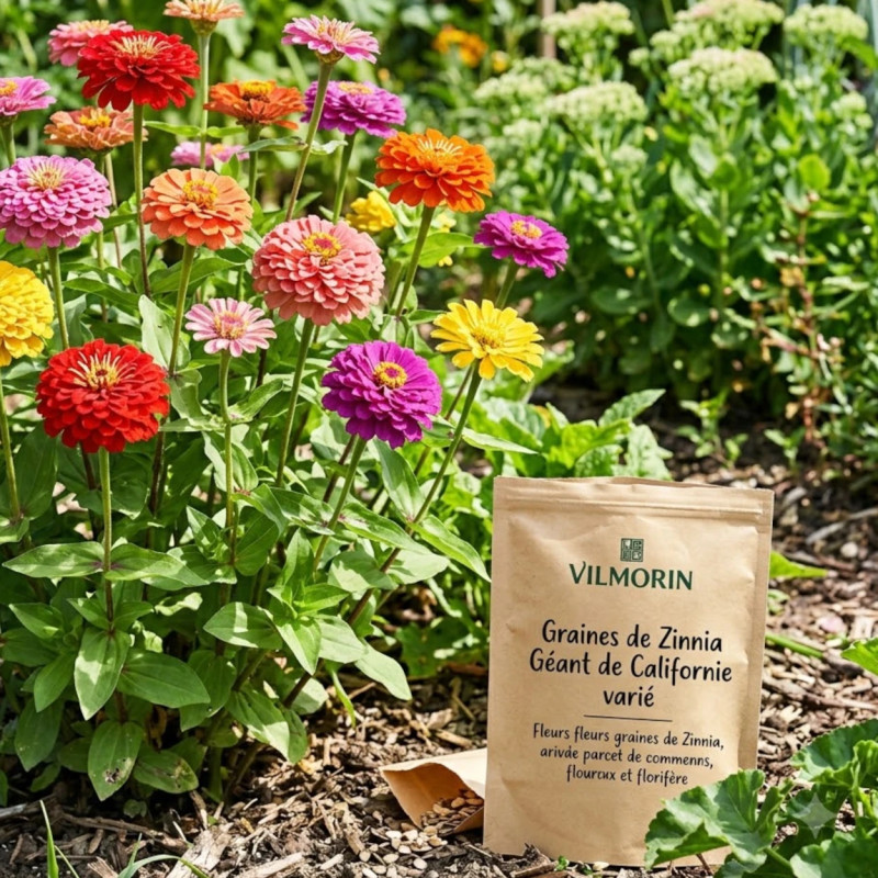 Graines de Zinnia Géant de Californie varié - Vilmorin