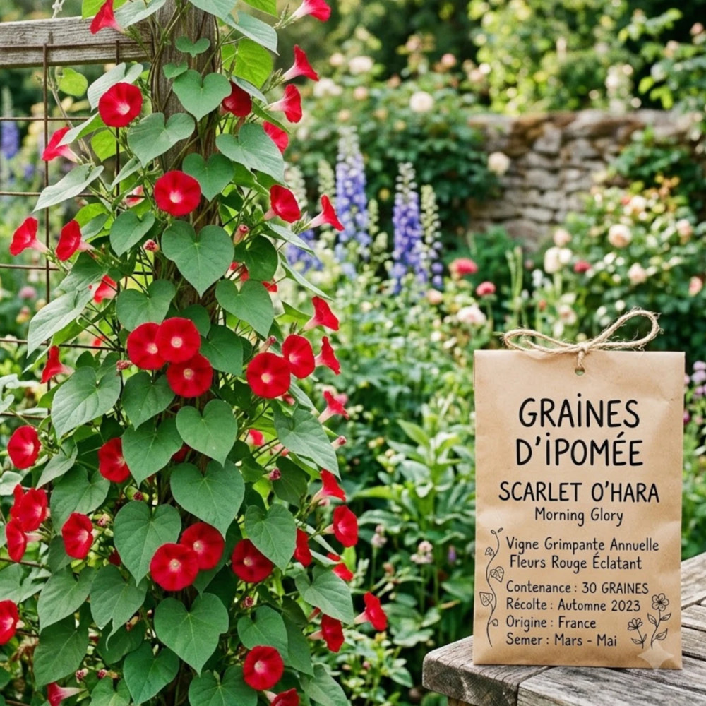 Graines d'ipomée Scarlet O'Hara