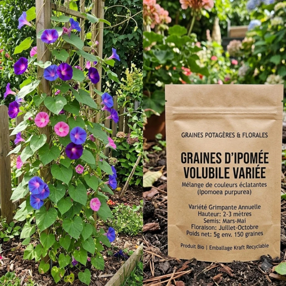 Graines d'ipomée volubile variée Graines d'ipomée volubile variée