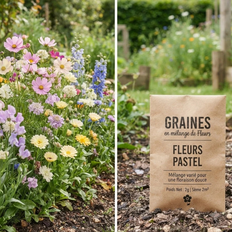 Graines en mélange de Fleurs - Fleurs Pastel