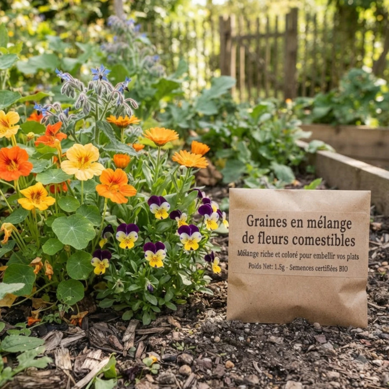 Graines en mélange de fleurs comestibles