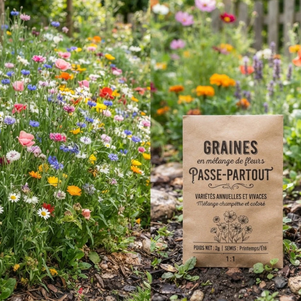 Graines en mélange de fleurs passe-partout