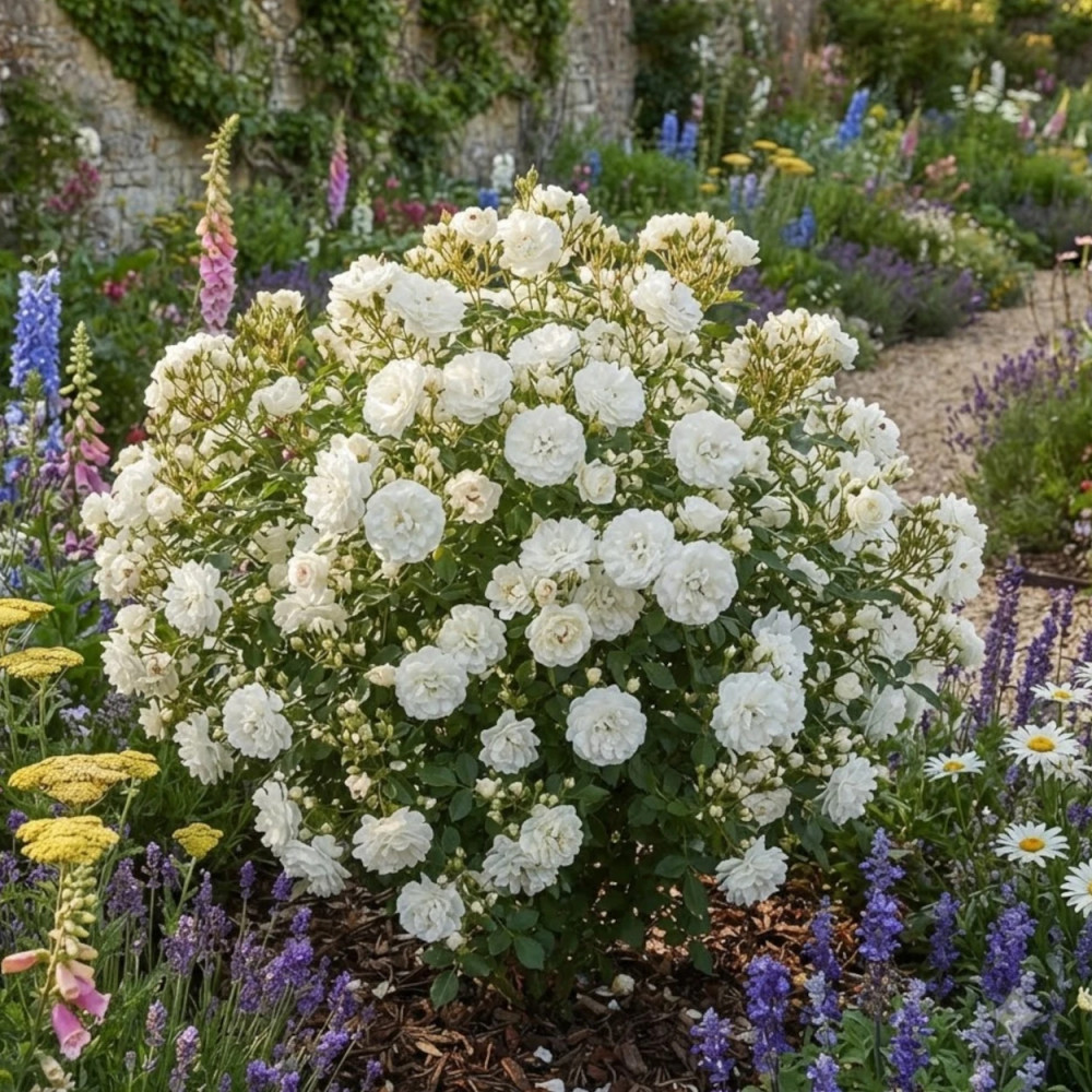 Rosier arbustif Carte Blanche® 'Meibarum'