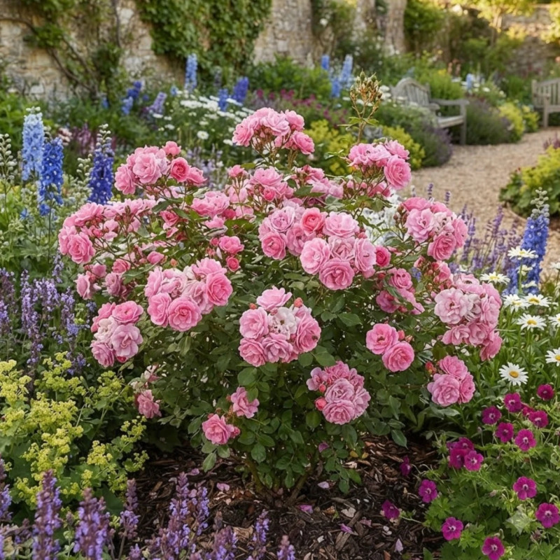Rosier à fleurs groupées Centenaire de Lourdes® Rose 'Delge'