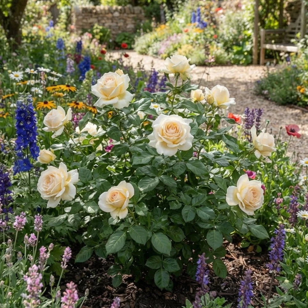 Rosier à grandes fleurs Christophe Dechavanne® 'Meibarbaru'