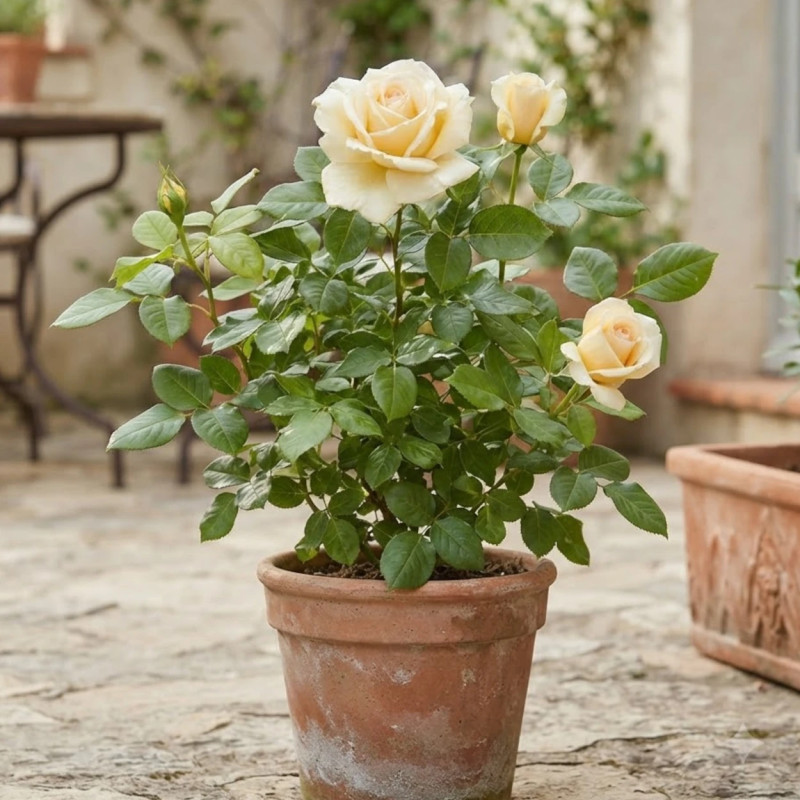 Rosier à grandes fleurs Christophe Dechavanne® 'Meibarbaru'