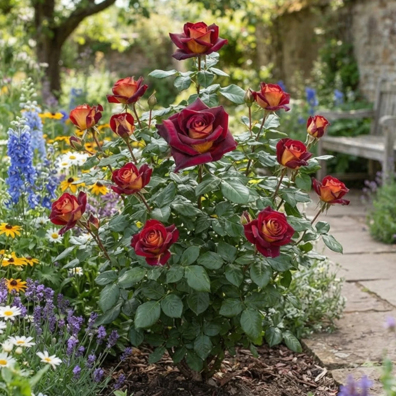 Rosier à grandes fleurs Eddy Mitchell® 'Meirysett'