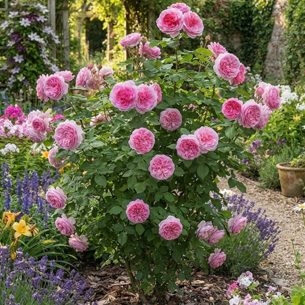 Rosier arbustif Gertrude Jekyll® 'Ausbord'