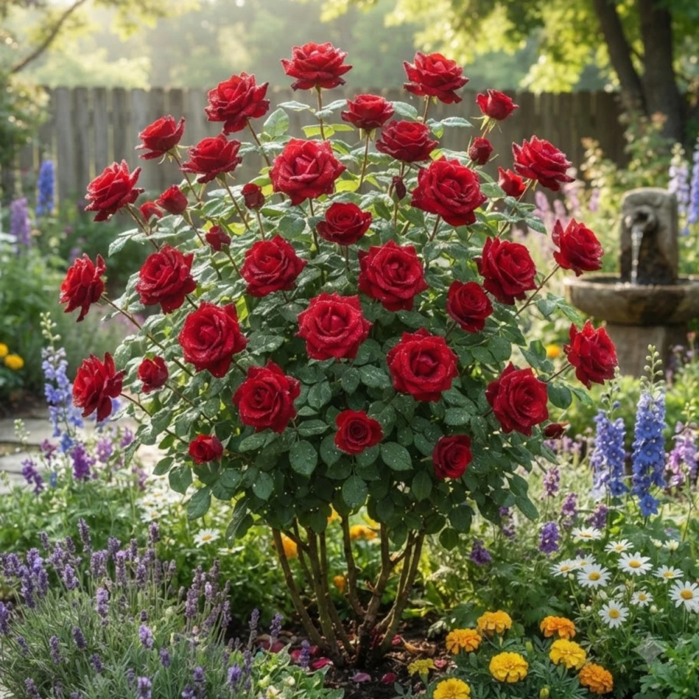 Rosier à grandes fleurs Ingrid Bergman® 'Poulman'