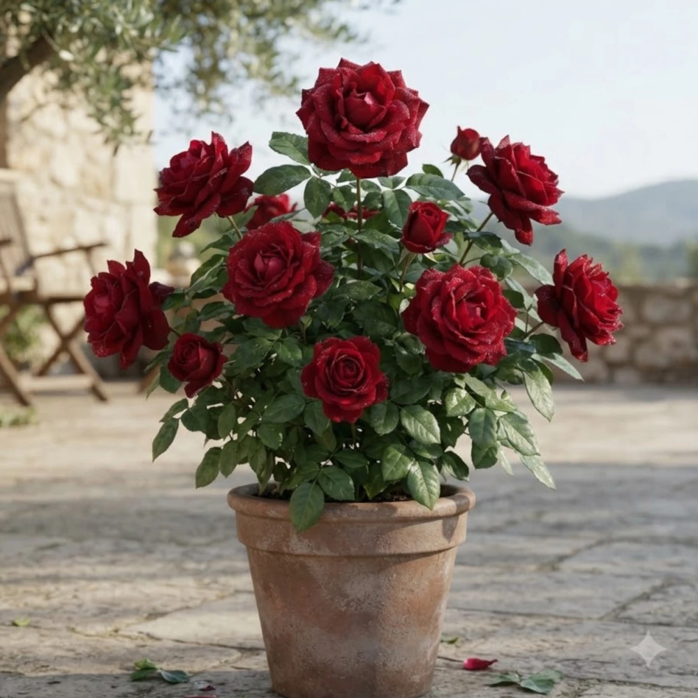 Rosier à grandes fleurs Ingrid Bergman® 'Poulman'