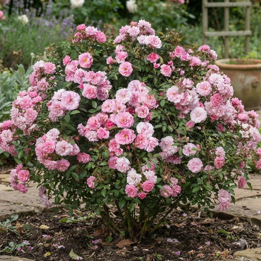Rosier à fleurs groupées John Davis