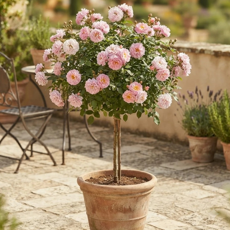Rosier à fleurs groupées John Davis