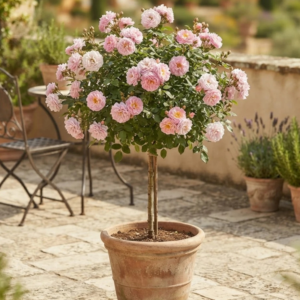 Rosier à fleurs groupées John Davis