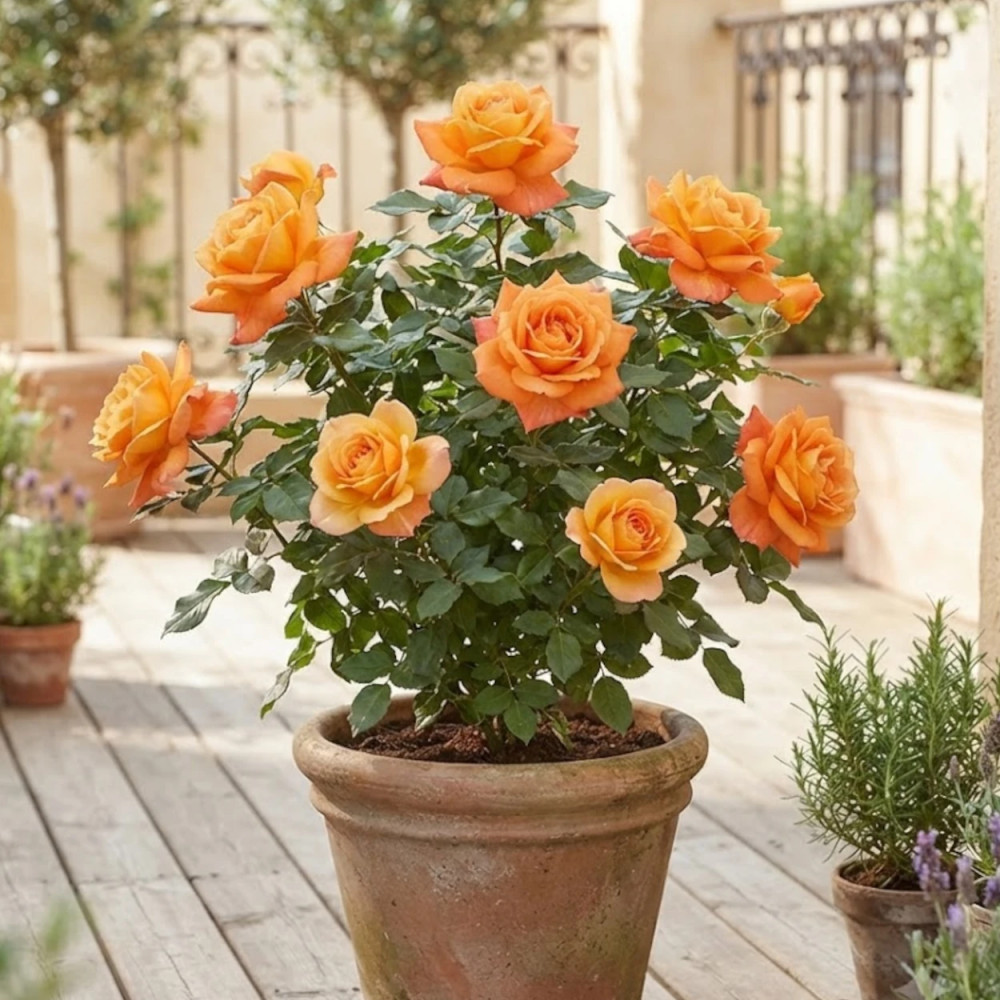 Rosier à grandes fleurs Louis De Funes® 'Meirestif'