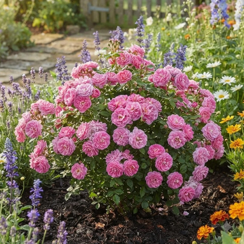 Rosier à fleurs groupées Lovely Pink® 'Meinoplius'