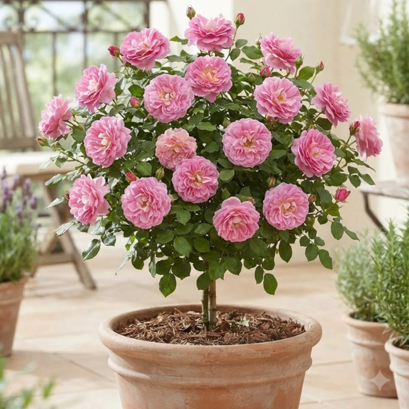 Rosier à fleurs groupées Lovely Pink® 'Meinoplius'