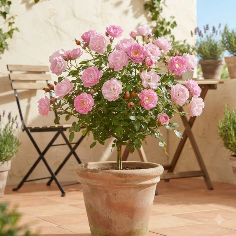 Rosier à fleurs groupées Maman Turbat
