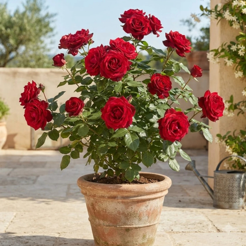 Rosier à fleurs groupées Niccolo Paganini® 'Meicairma'