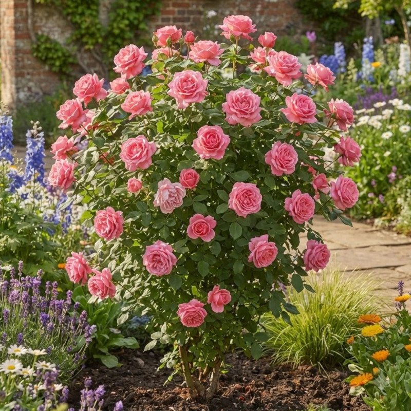 Rosier à grandes fleurs Panthere Rose® 'Meicapinal'