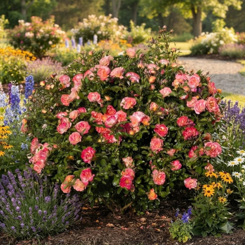Rosier paysager Peach Drift® 'Meiggili'