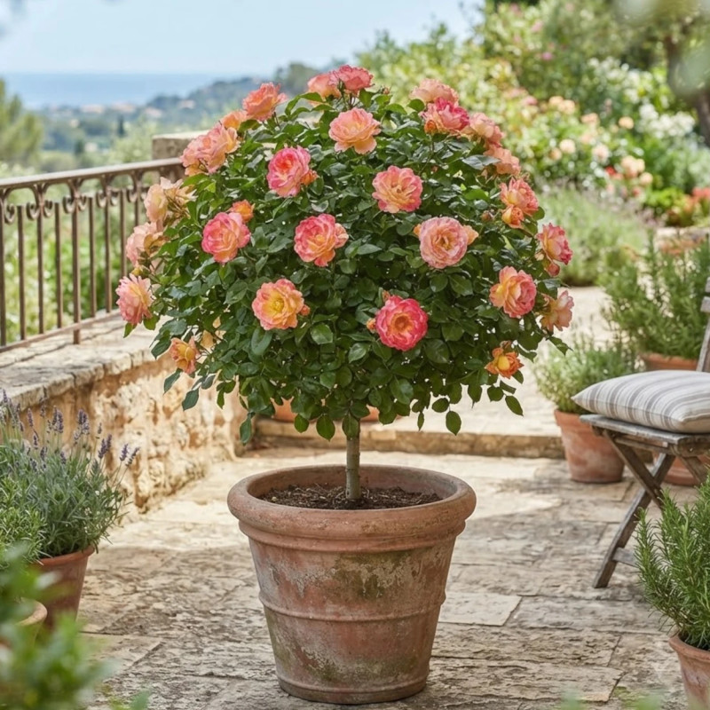 Rosier paysager Peach Drift® 'Meiggili'