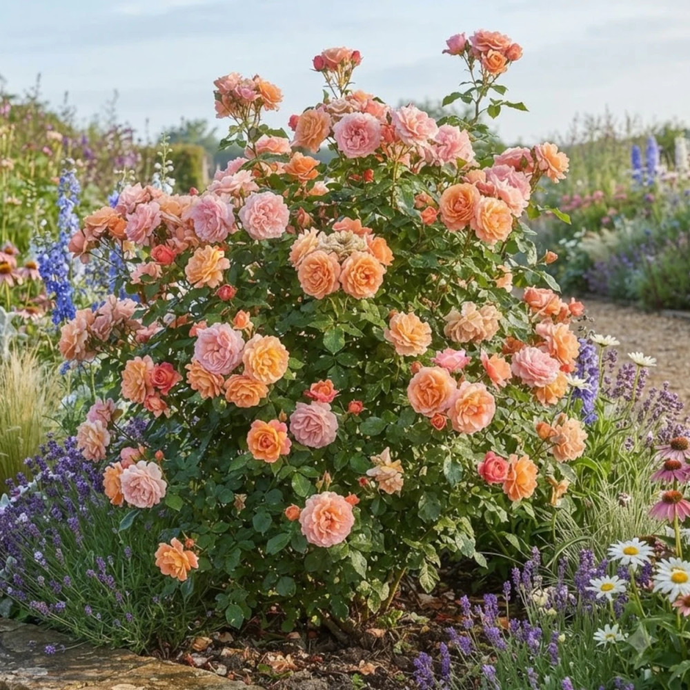 Rosier à fleurs groupées Pierre Herme® 'Evecot'