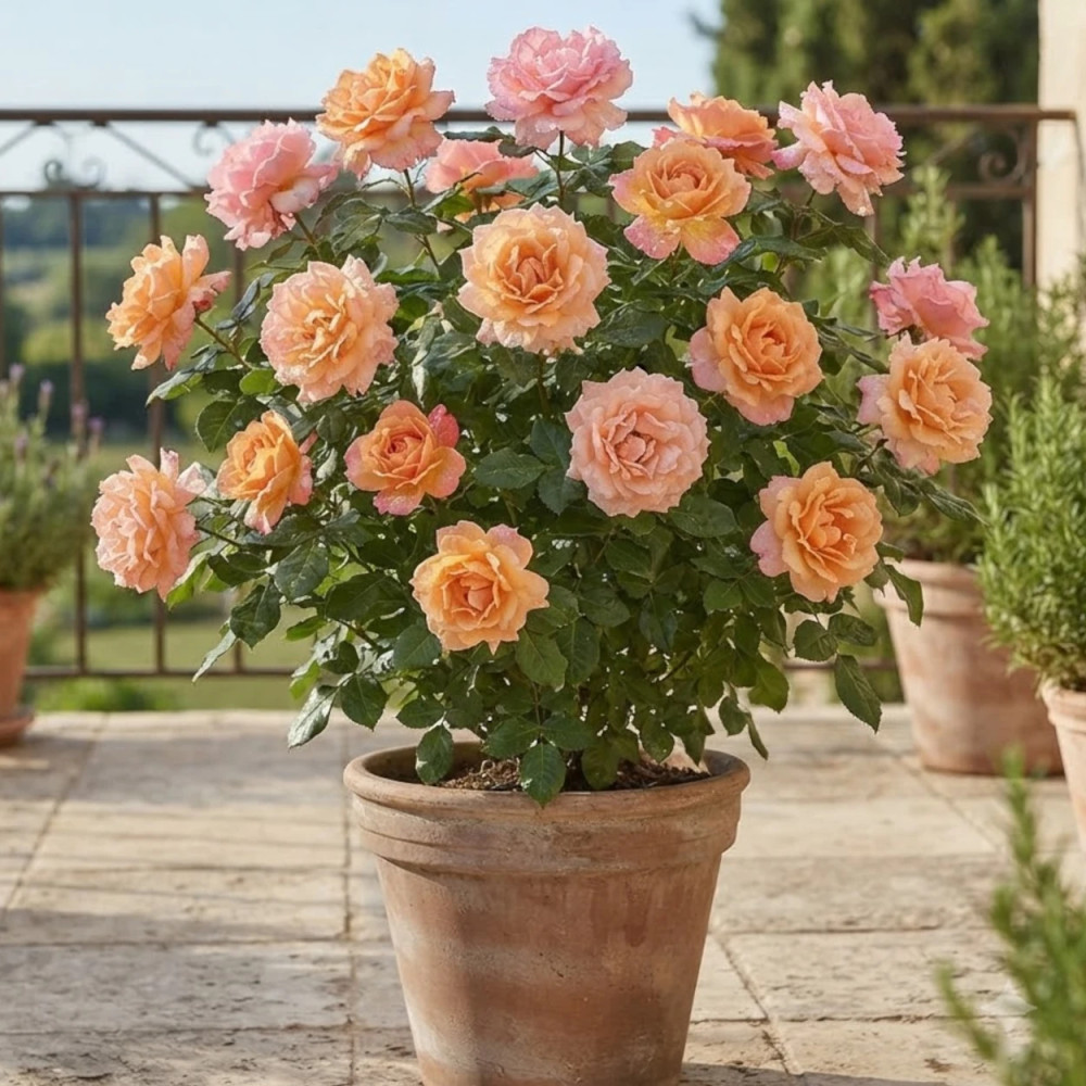 Rosier à fleurs groupées Pierre Herme® 'Evecot'