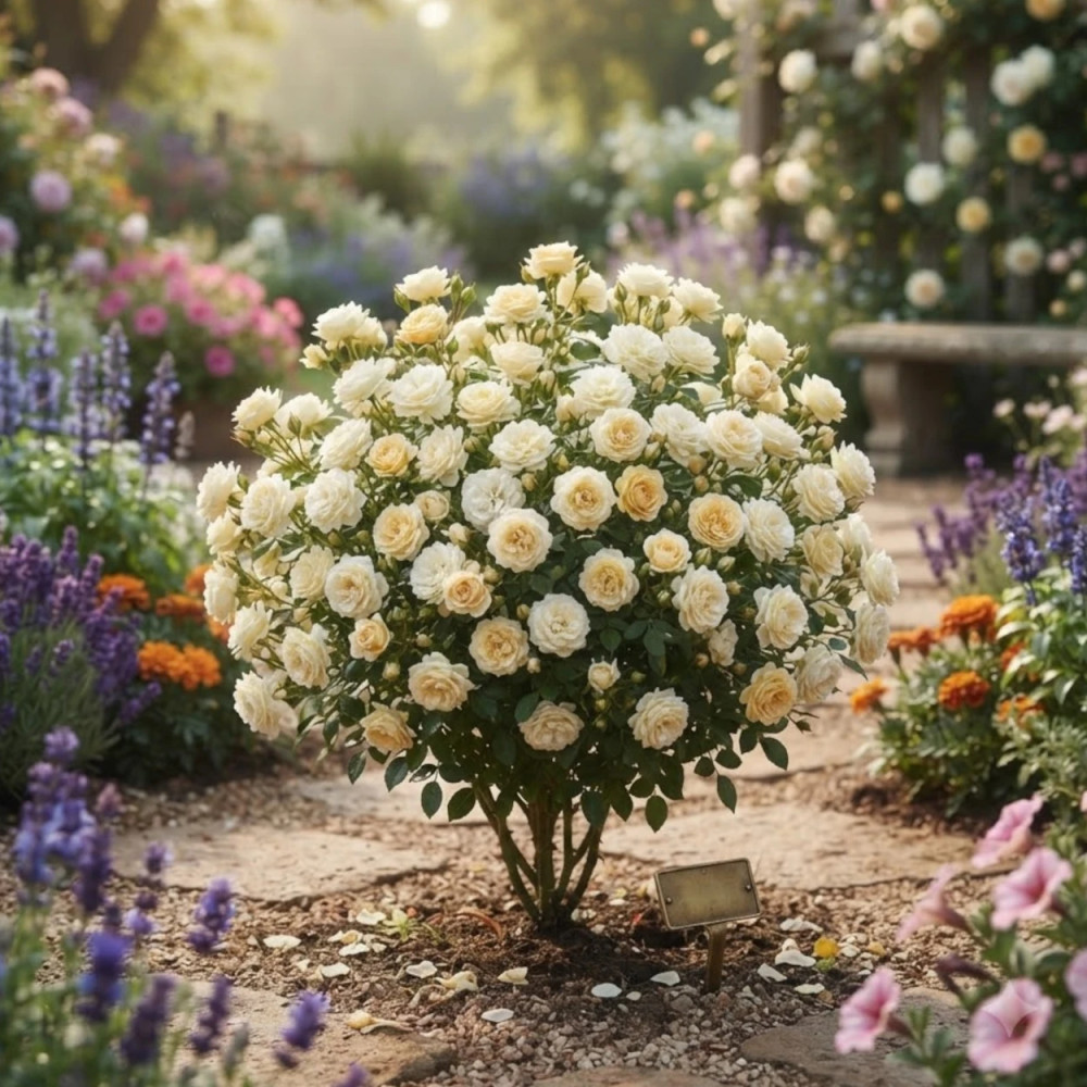 Rosier paysager Popcorn Drift® 'Novarospop'